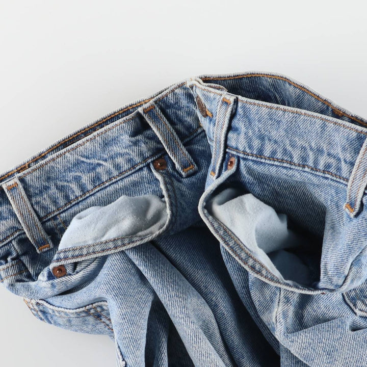 90'S Levi's 550 Relaxed Fit Orange Tab Denim Shorts, Men's, W31, Vintage cotton blue type Vintage Second Hand