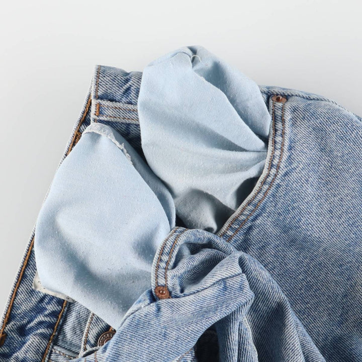 90'S Levi's 550 Relaxed Fit Orange Tab Denim Shorts, Men's, W31, Vintage cotton blue type Vintage Second Hand