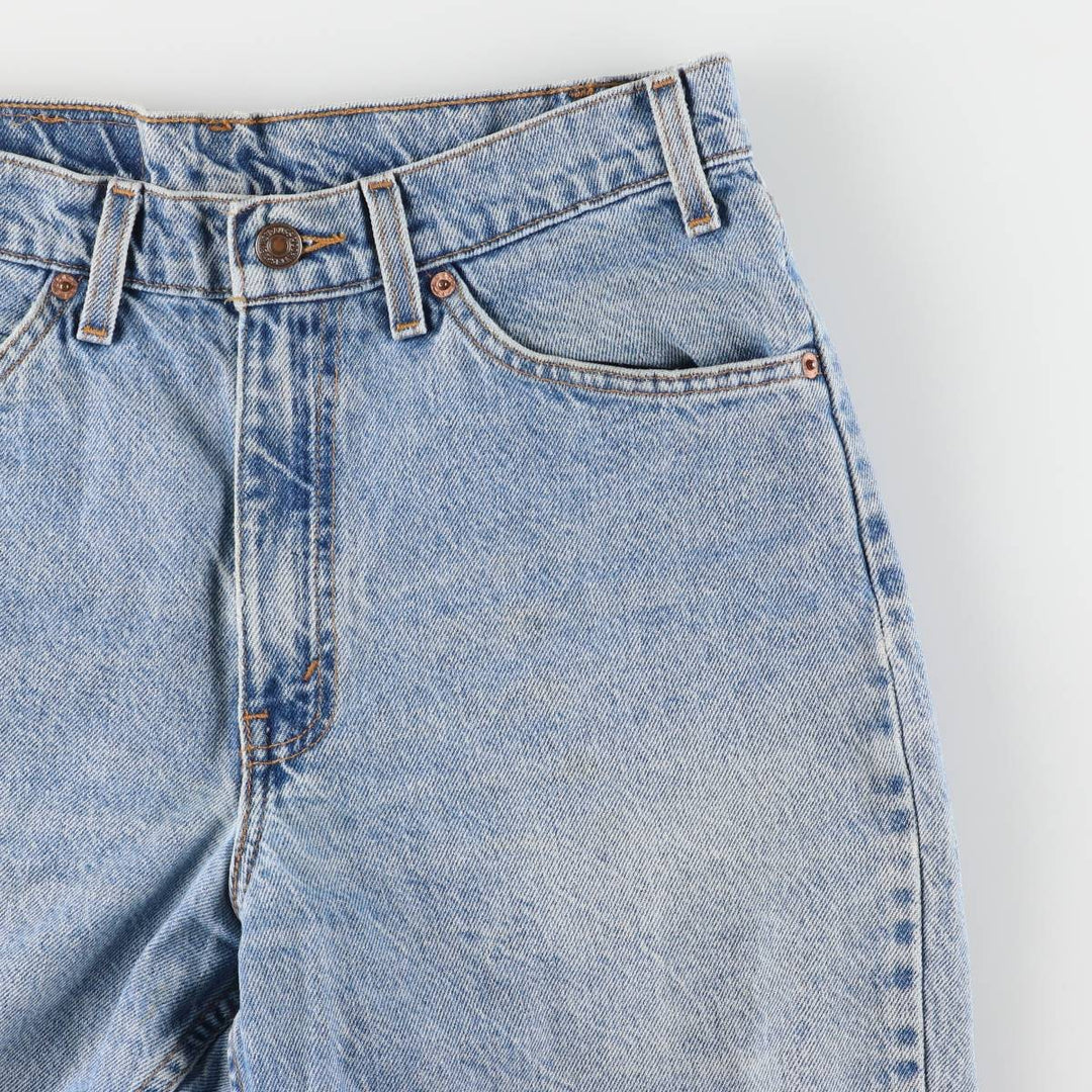 90'S Levi's 550 Relaxed Fit Orange Tab Denim Shorts, Men's, W31, Vintage cotton blue type Vintage Second Hand