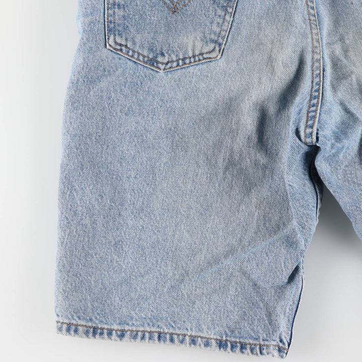 90'S Levi's 550 Relaxed Fit Orange Tab Denim Shorts, Men's, W31, Vintage cotton blue type Vintage Second Hand
