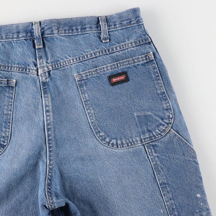 Dickies Relaxed Fit Denim Painter Shorts, Men's, W37 equivalent cotton blue type Vintage Second Hand