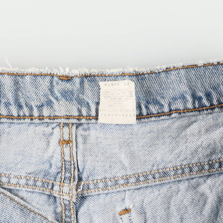 90'S Levi's 550 Relaxed Fit Orange Tab Denim Shorts, Men's, W37, Vintage cotton blue type Vintage Second Hand