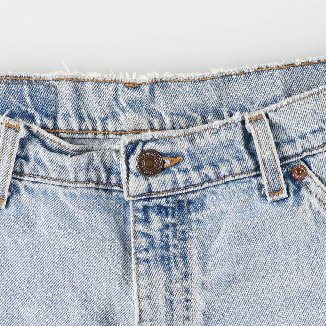 90'S Levi's 550 Relaxed Fit Orange Tab Denim Shorts, Men's, W37, Vintage cotton blue type Vintage Second Hand