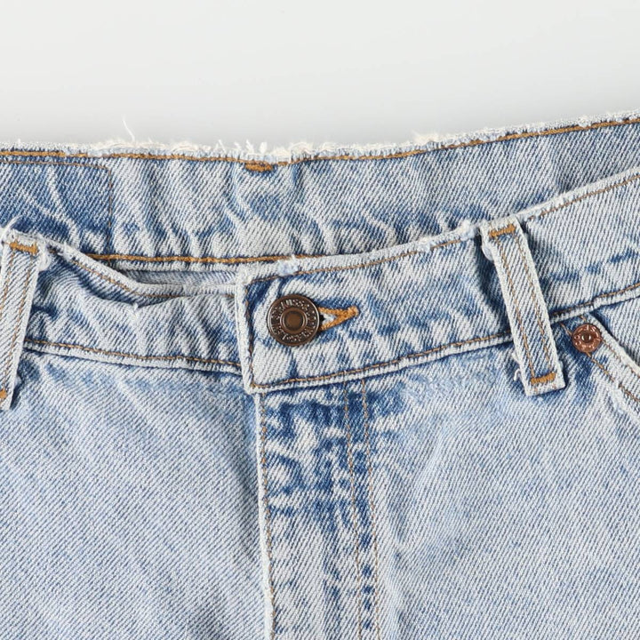 90'S Levi's 550 Relaxed Fit Orange Tab Denim Shorts, Men's, W37, Vintage cotton blue type Vintage Second Hand