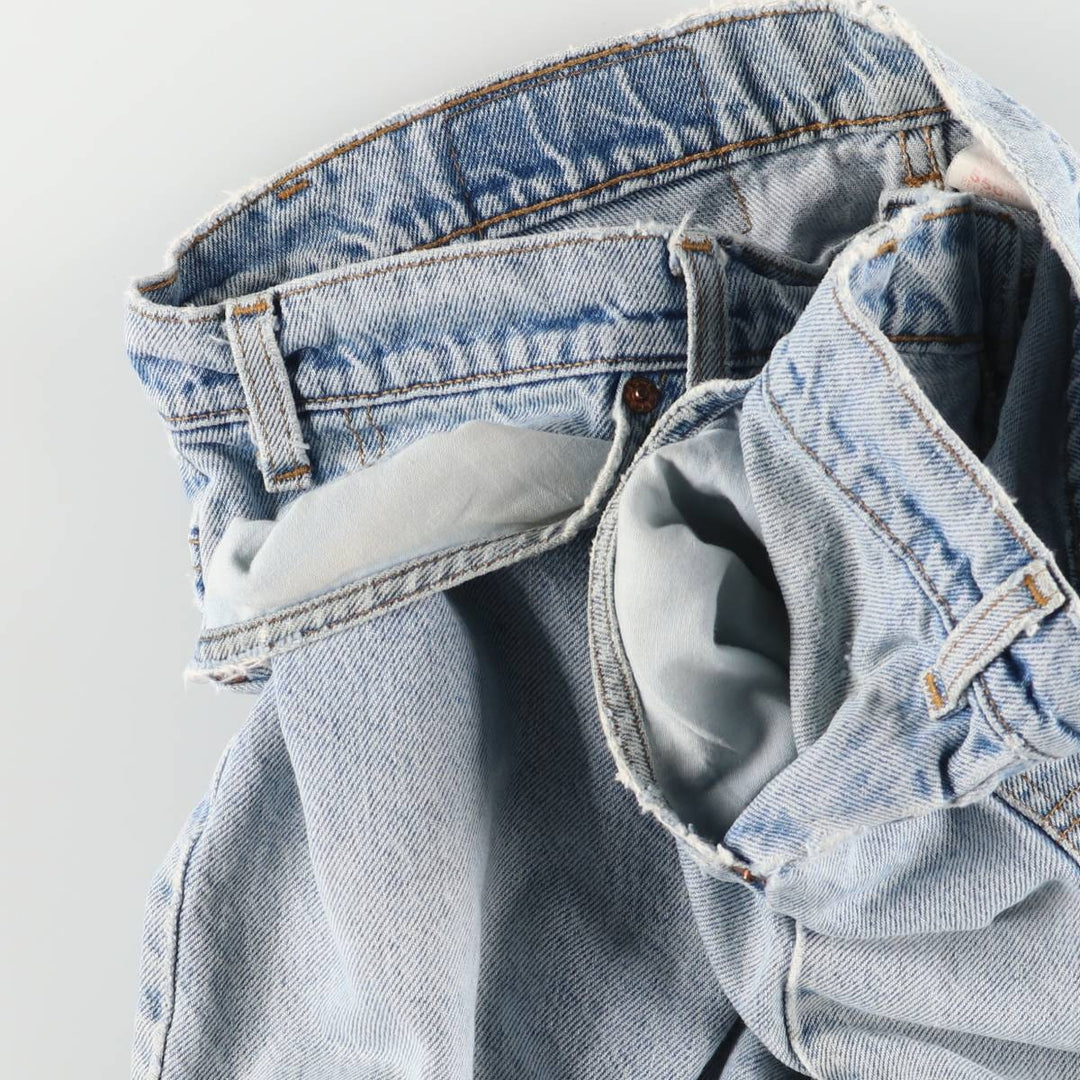 90'S Levi's 550 Relaxed Fit Orange Tab Denim Shorts, Men's, W37, Vintage cotton blue type Vintage Second Hand