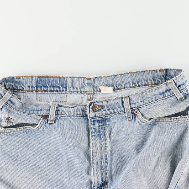 90'S Levi's 550 Relaxed Fit Orange Tab Denim Shorts, Men's, W37, Vintage cotton blue type Vintage Second Hand