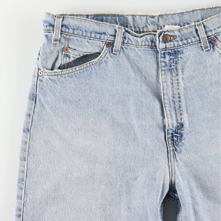 90'S Levi's 550 Relaxed Fit Orange Tab Denim Shorts, Men's, W37, Vintage cotton blue type Vintage Second Hand