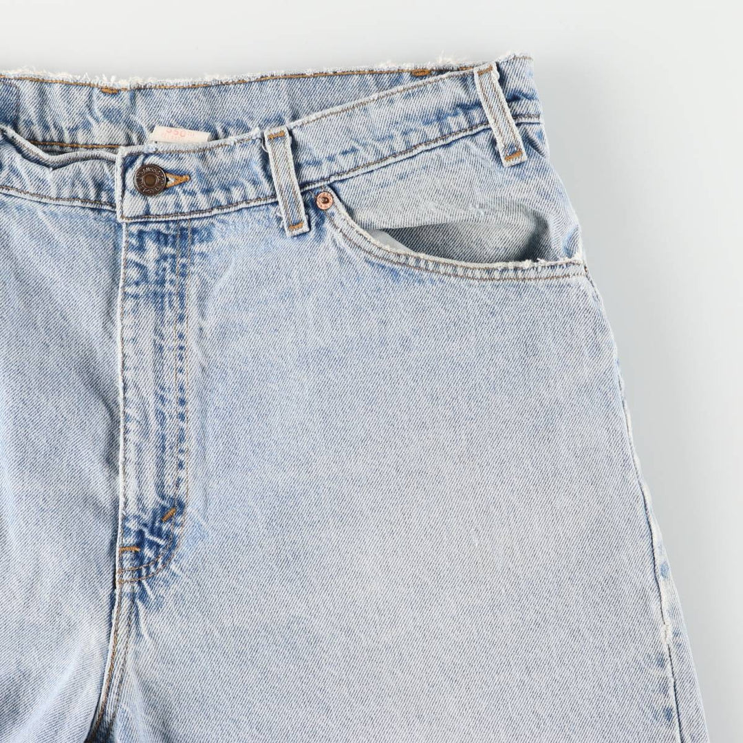 90'S Levi's 550 Relaxed Fit Orange Tab Denim Shorts, Men's, W37, Vintage cotton blue type Vintage Second Hand