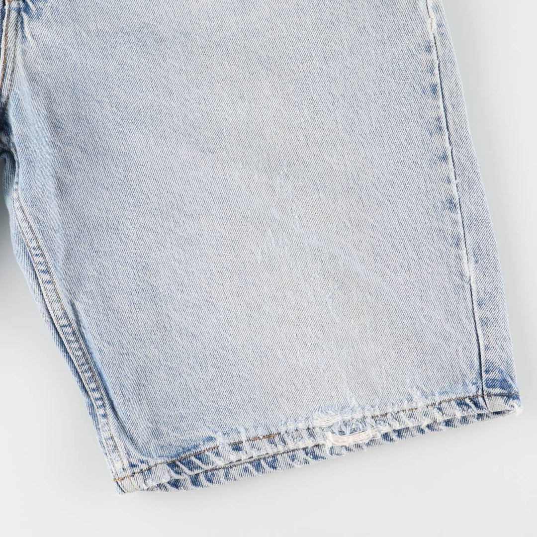 90'S Levi's 550 Relaxed Fit Orange Tab Denim Shorts, Men's, W37, Vintage cotton blue type Vintage Second Hand