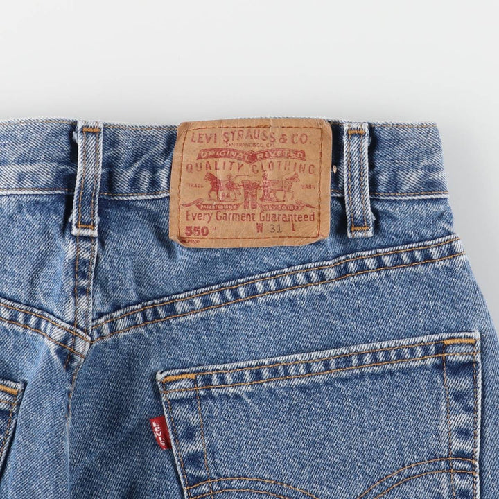 90'S Levi's 550 Relaxed Fit Denim Shorts, Made in Canada, Men's, W31, Vintage cotton blue type Vintage Second Hand