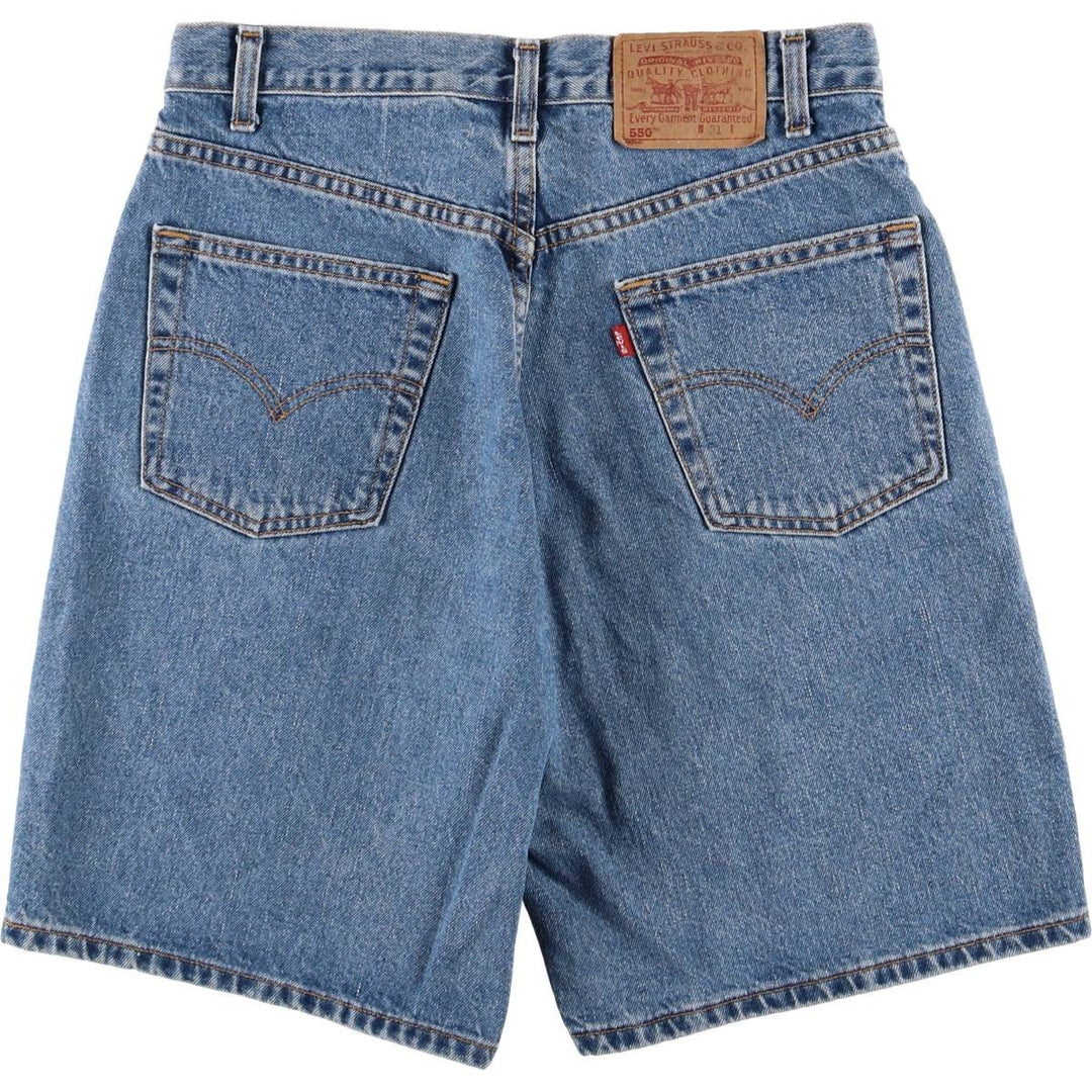 90'S Levi's 550 Relaxed Fit Denim Shorts, Made in Canada, Men's, W31, Vintage cotton blue type Vintage Second Hand