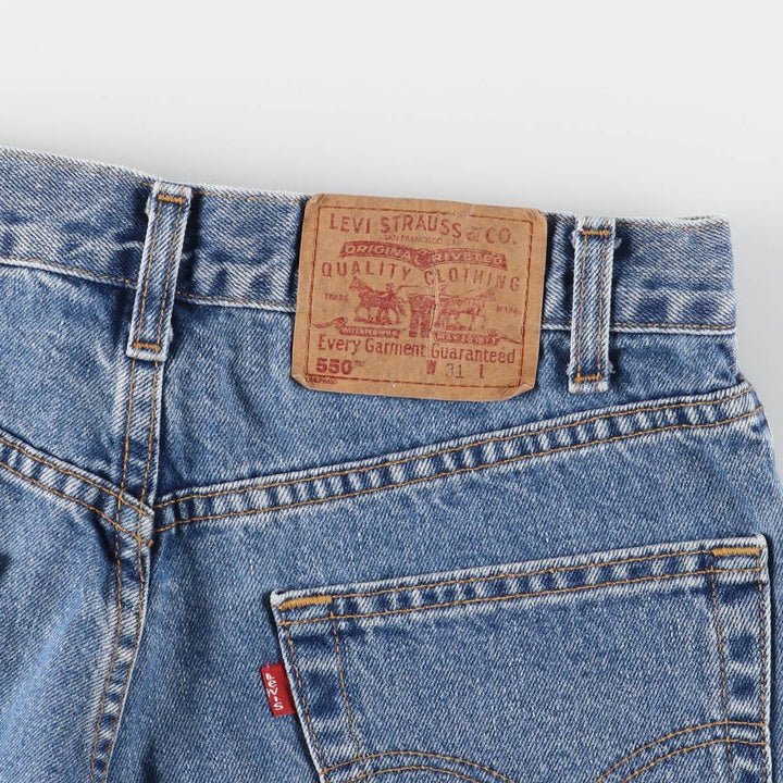 90'S Levi's 550 Relaxed Fit Denim Shorts, Made in Canada, Men's, W31, Vintage cotton blue type Vintage Second Hand