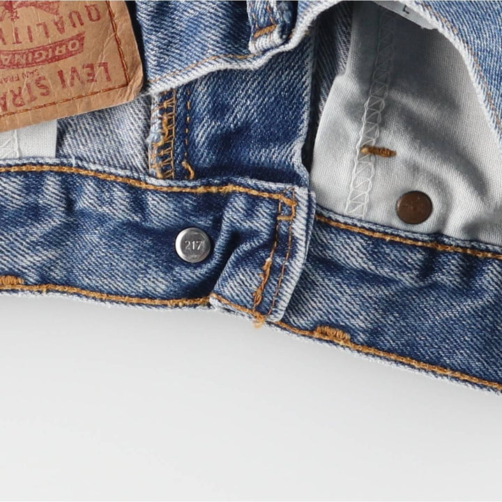 90'S Levi's 550 Relaxed Fit Denim Shorts, Made in Canada, Men's, W31, Vintage cotton blue type Vintage Second Hand