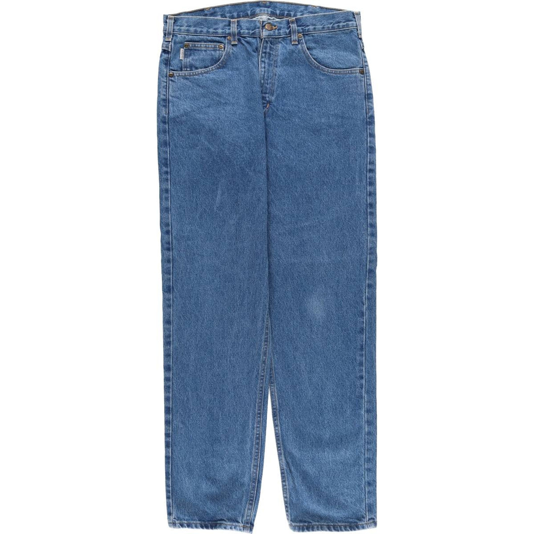 Carhartt Relaxed Fit Tapered Denim Pants for Men, W34 equivalent cotton blue type Vintage Second Hand