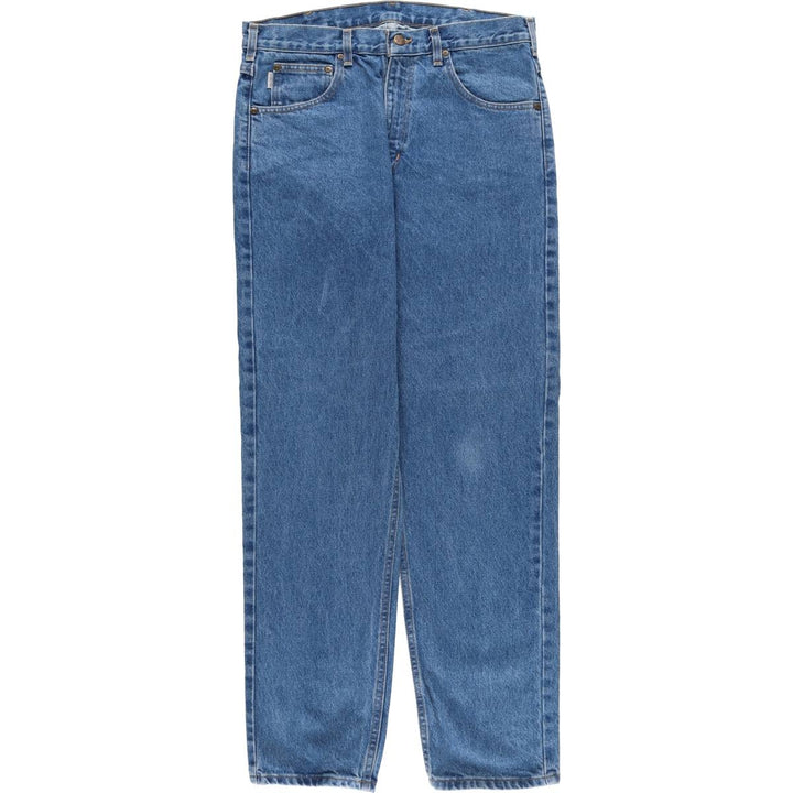 Carhartt Relaxed Fit Tapered Denim Pants for Men, W34 equivalent cotton blue type Vintage Second Hand