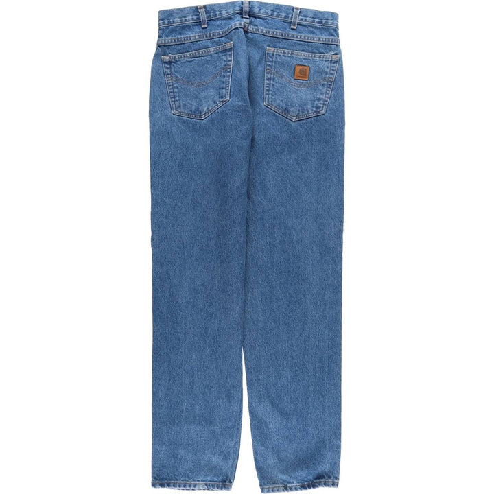 Carhartt Relaxed Fit Tapered Denim Pants for Men, W34 equivalent cotton blue type Vintage Second Hand