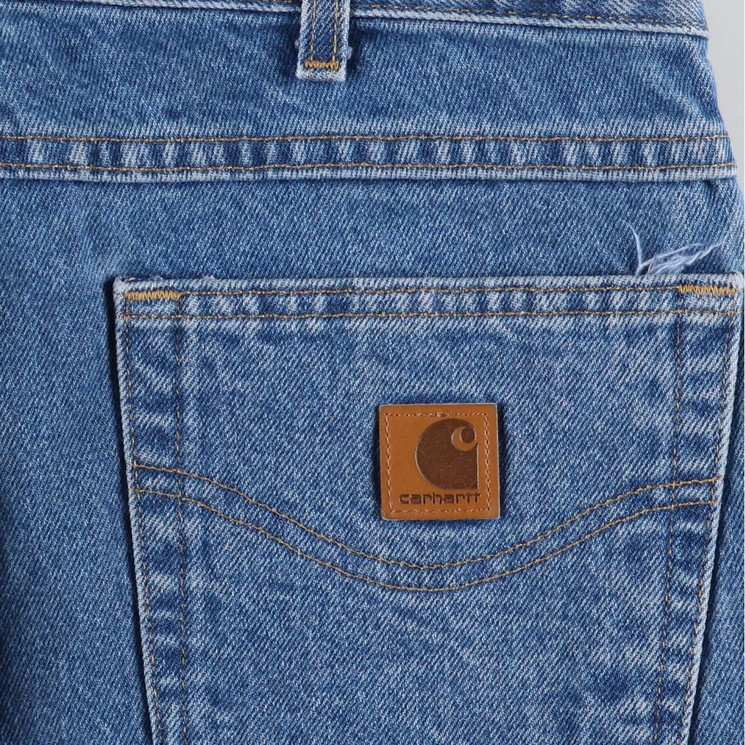 Carhartt Relaxed Fit Tapered Denim Pants for Men, W34 equivalent cotton blue type Vintage Second Hand