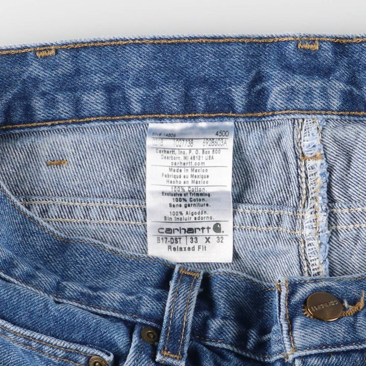 Carhartt Relaxed Fit Tapered Denim Pants for Men, W34 equivalent cotton blue type Vintage Second Hand