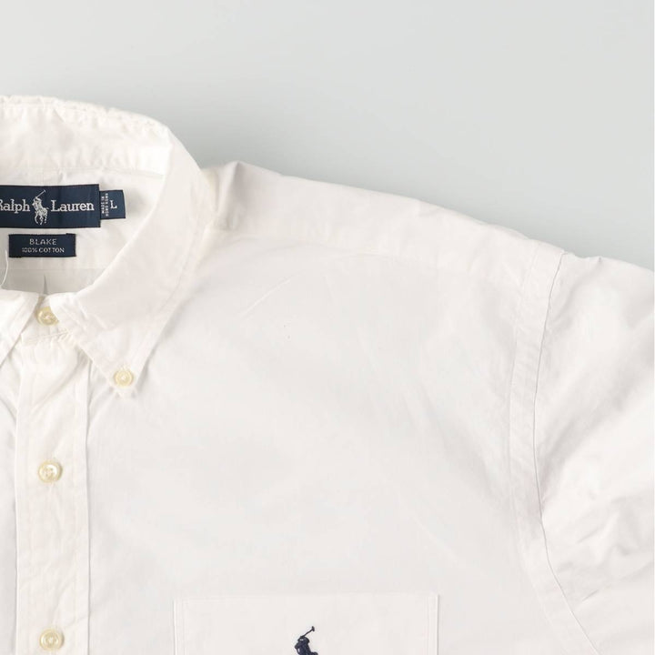 Ralph Lauren BLAKE long sleeve button down shirt, men's size L cotton white type Vintage Second Hand