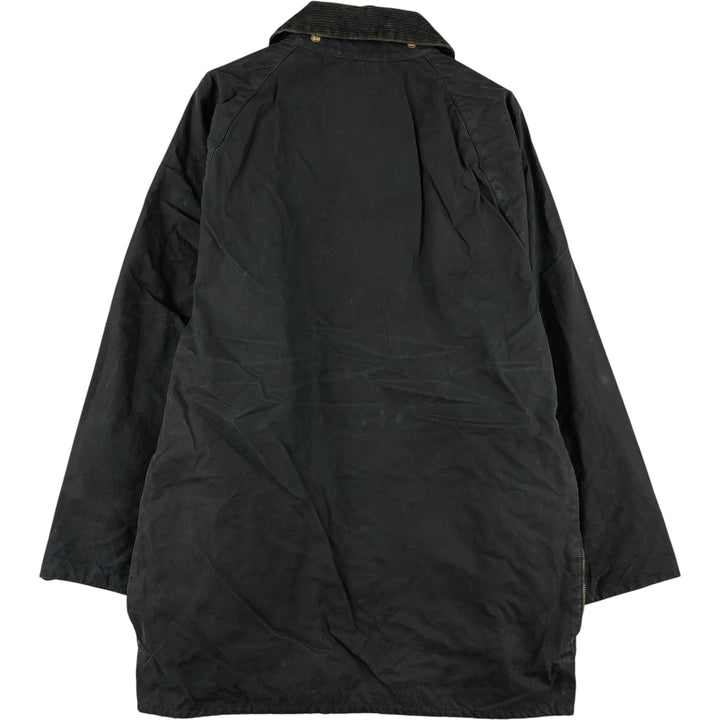 2000'S Barbour Beaufort 3 Warrant Oiled Hunting Jacket, Made in England, C38, Men's Size M cotton navy blue type Vintage Second Hand