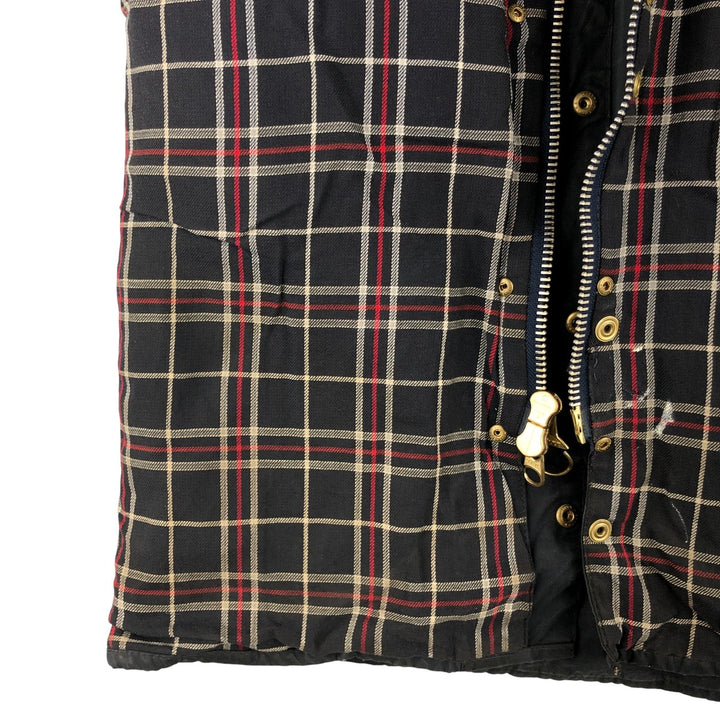 2000'S Barbour Beaufort 3 Warrant Oiled Hunting Jacket, Made in England, C38, Men's Size M cotton navy blue type Vintage Second Hand