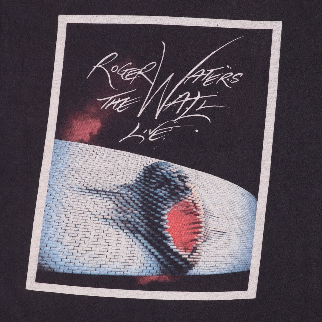 HANES Roger Waters Band T-shirt, Men's L size cotton black type Vintage Second Hand