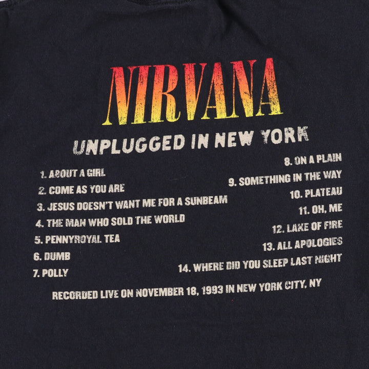 NIRVANA Nirvana Band T-shirt, Band T, Men's S size cotton black type Vintage Second Hand