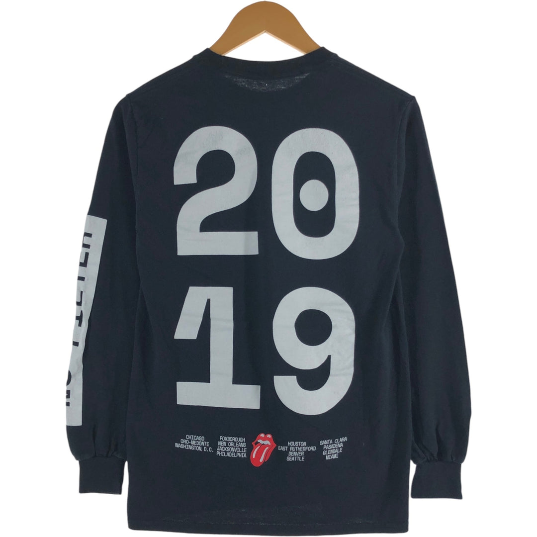 THE ROLLING STONES Rolling Stones Long T-shirt Band T-shirt Band T-shirt Men's M size cotton black type Vintage Second Hand