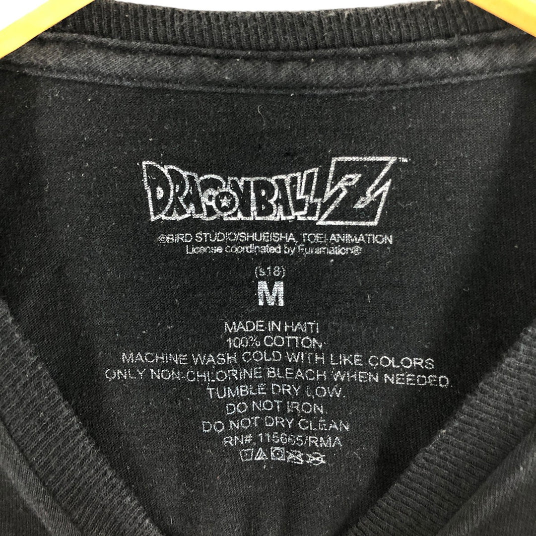 DRAGONBALL Z Dragon Ball Z Son Goku Anime Character Print Long T-Shirt Long T Men's M size cotton black type Vintage Second Hand