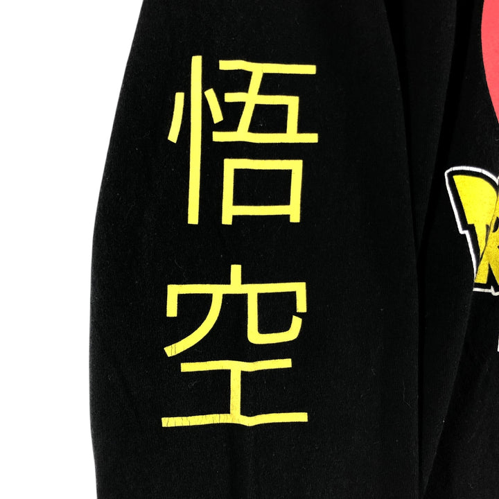DRAGONBALL Z Dragon Ball Z Son Goku Anime Character Print Long T-Shirt Long T Men's M size cotton black type Vintage Second Hand