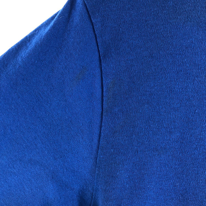 90'S St. John's Bay Henley neck long T-shirt, long sleeve T, made in the USA, men's size L, vintage cotton blue type Vintage Second Hand