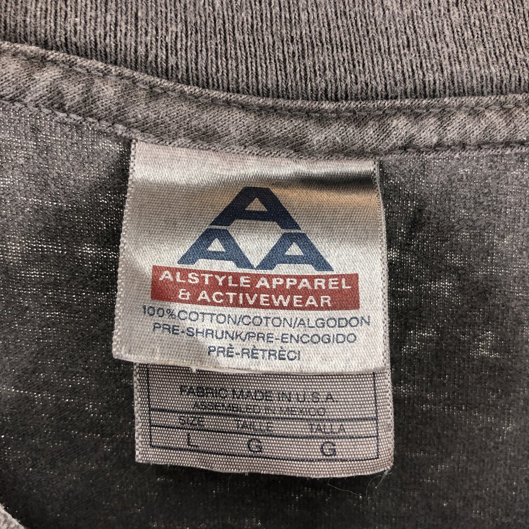 00'S ALSTYLE APPAREL and ACTIVEWEAR Long T-shirt Long T Men's L size cotton gray type Vintage Second Hand