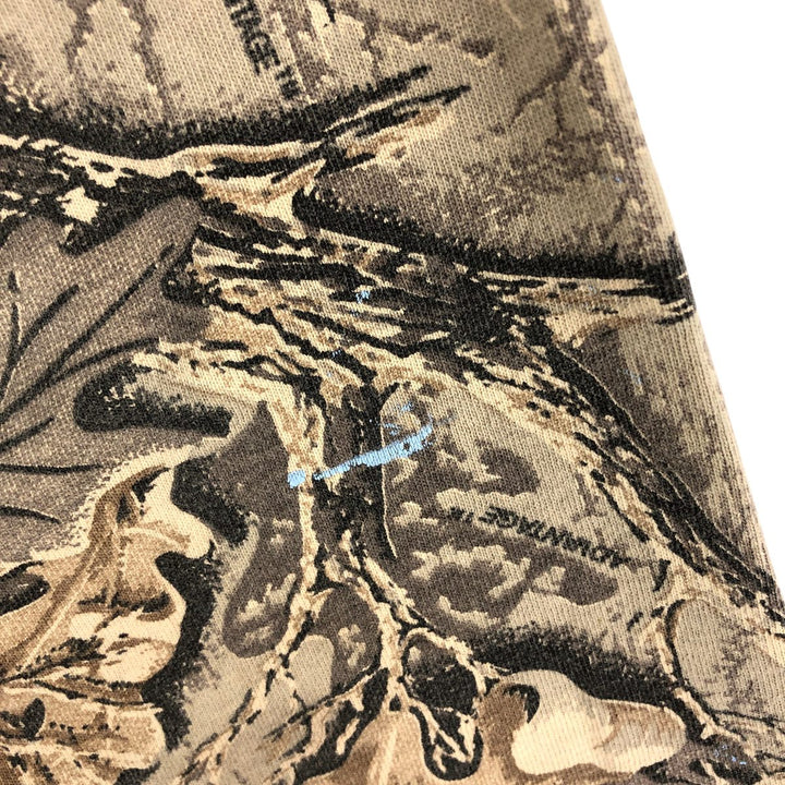 90'S WALLS Camouflage Pattern Real Tree Camo Long T-Shirt Long T Men's L Size Vintage unclear Beige type Vintage Second Hand