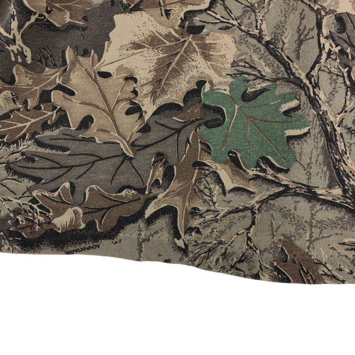 90'S WALLS Camouflage Pattern Real Tree Camo Long T-Shirt Long T Men's L Size Vintage unclear Beige type Vintage Second Hand