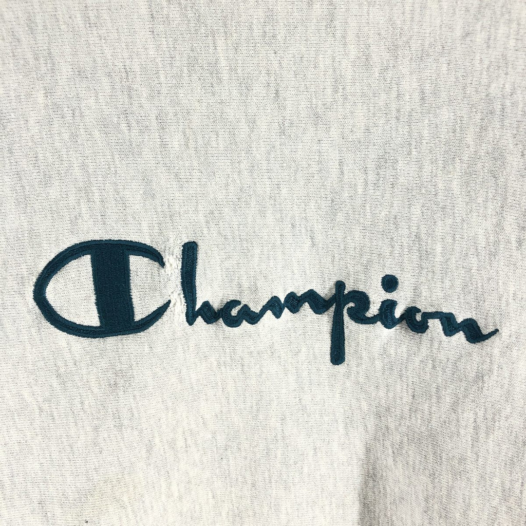Champion Reverse Weave Embroidered Tag Logo Sweatshirt Trainer Made in USA LARGE Men's L Equivalent Vintage cotton gray type Vintage Second Hand