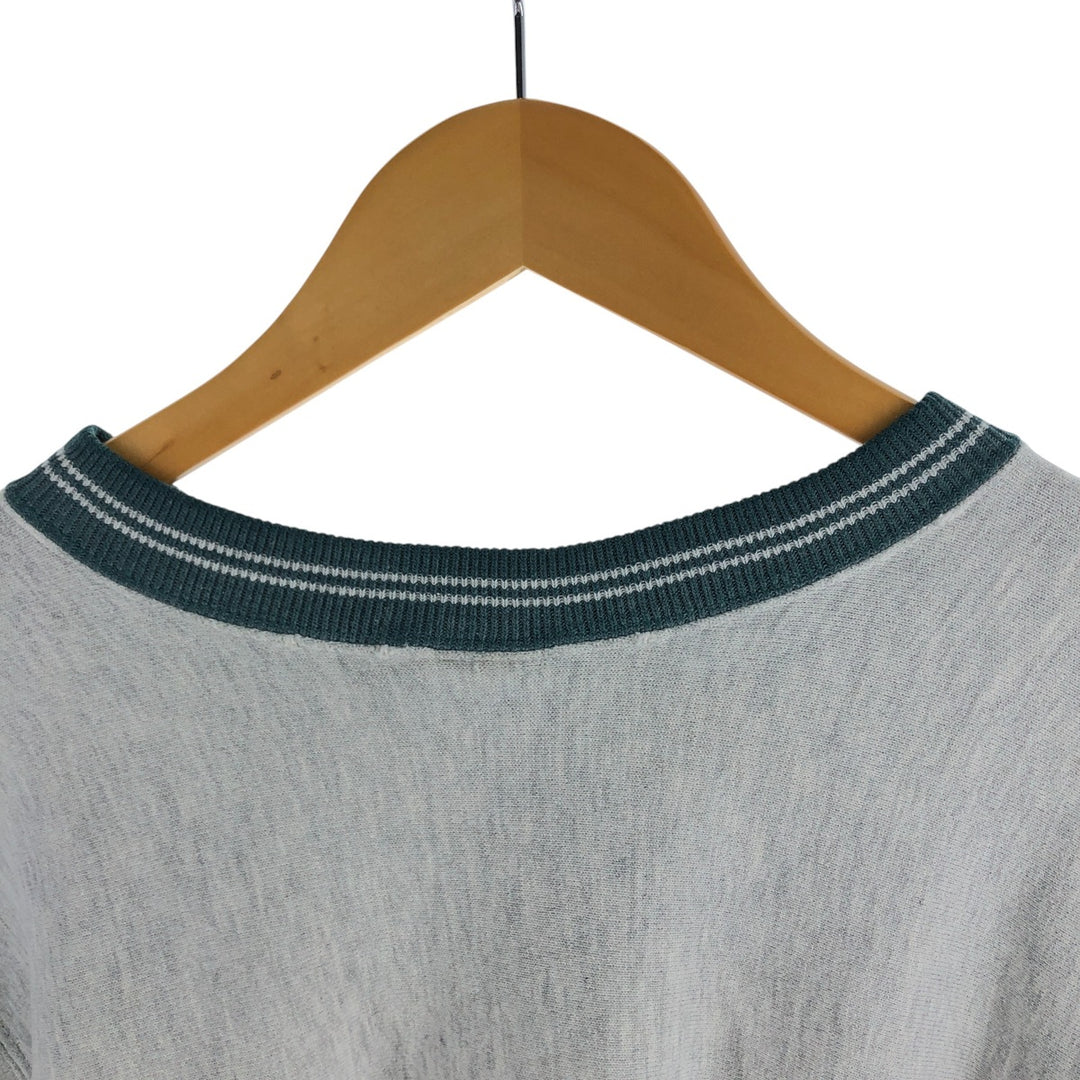 Champion Reverse Weave Embroidered Tag Logo Sweatshirt Trainer Made in USA LARGE Men's L Equivalent Vintage cotton gray type Vintage Second Hand