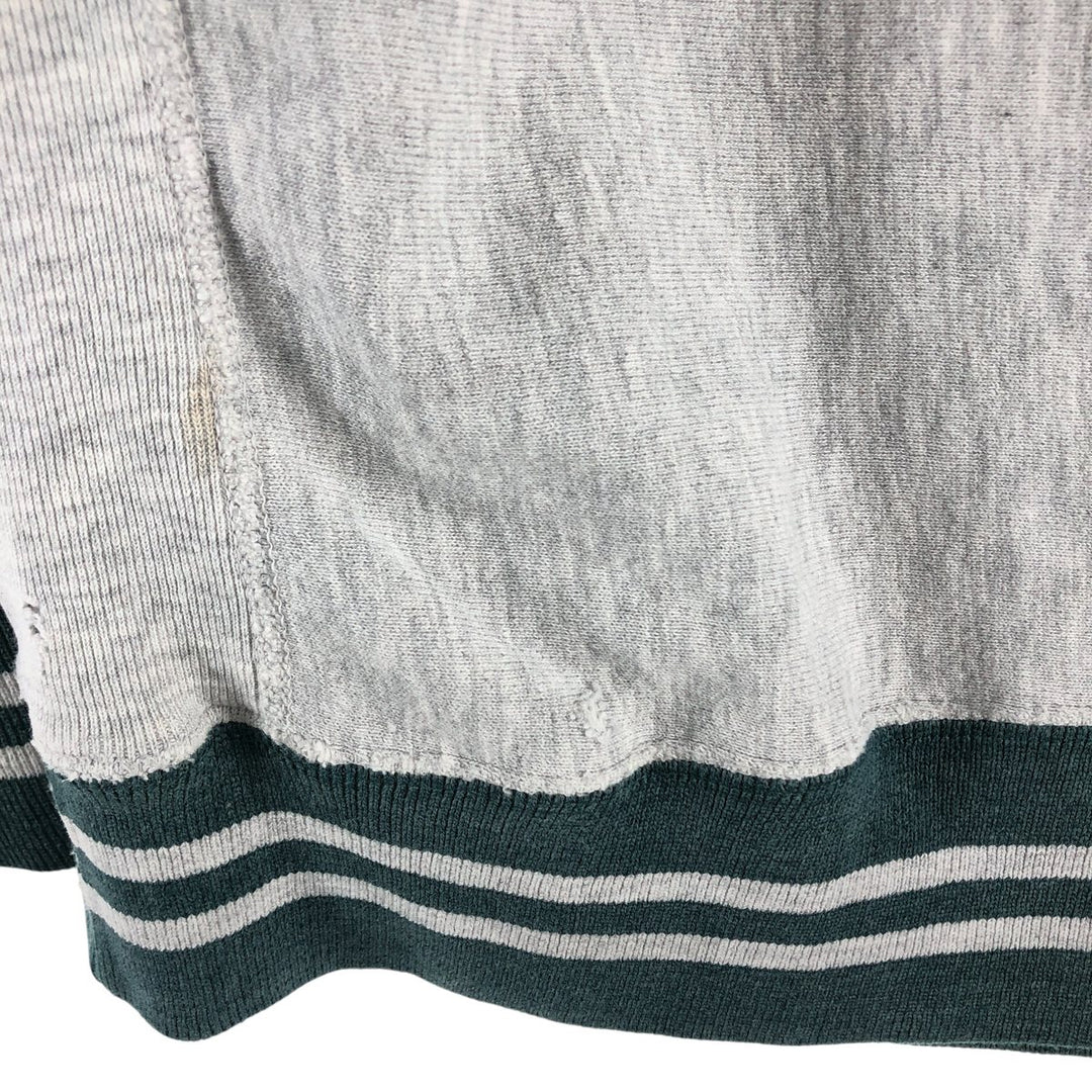 Champion Reverse Weave Embroidered Tag Logo Sweatshirt Trainer Made in USA LARGE Men's L Equivalent Vintage cotton gray type Vintage Second Hand