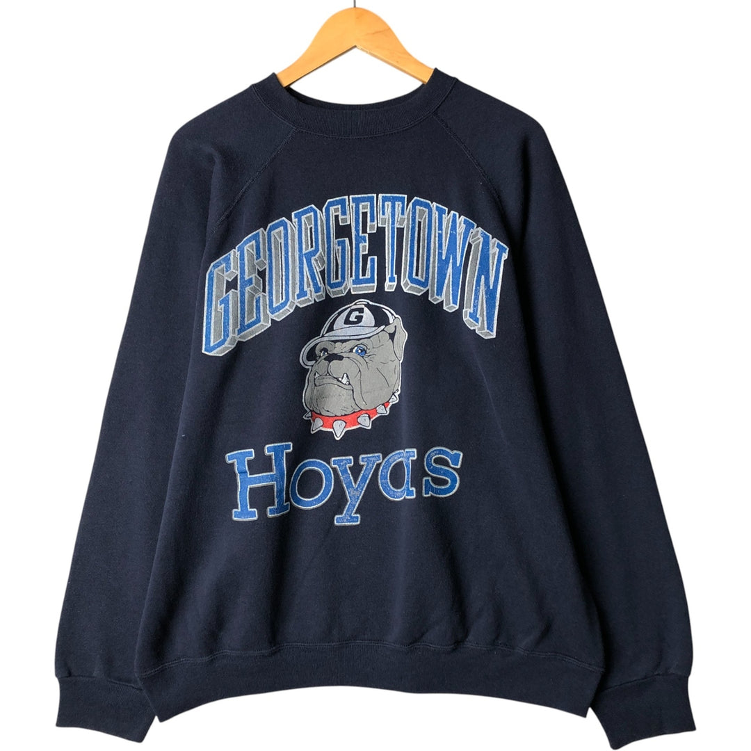 Vintage 80s-90'S Tultex College Character Sweatshirt, Men's Size XL cotton navy blue type Vintage Second Hand