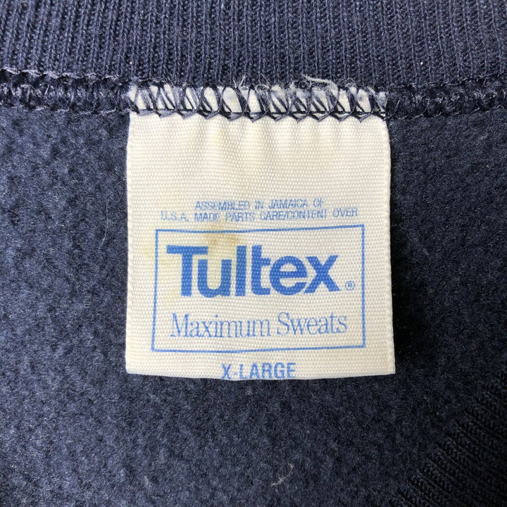 Vintage 80s-90'S Tultex College Character Sweatshirt, Men's Size XL cotton navy blue type Vintage Second Hand