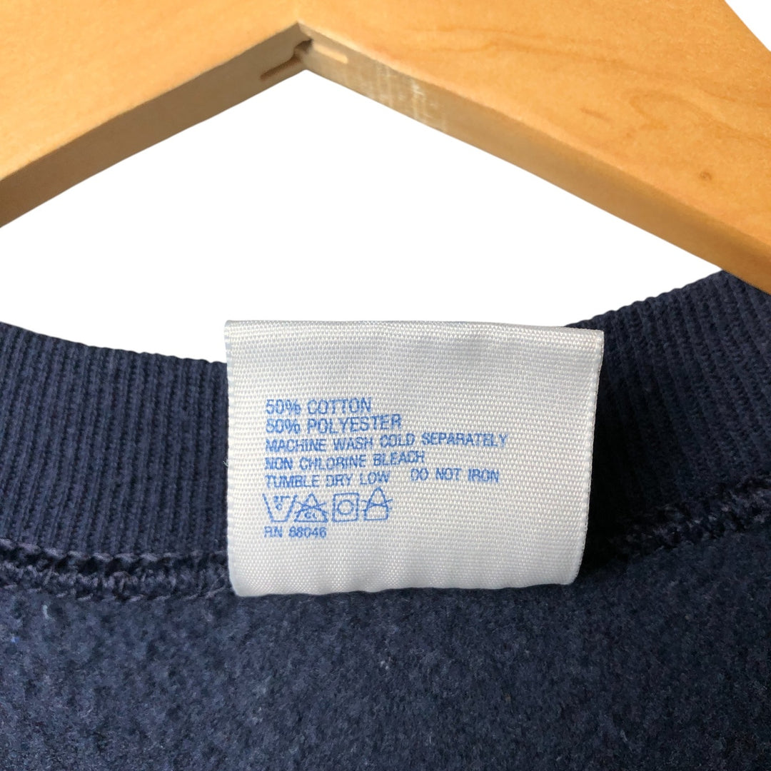 Vintage 80s-90'S Tultex College Character Sweatshirt, Men's Size XL cotton navy blue type Vintage Second Hand