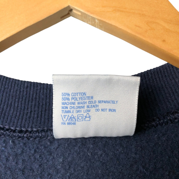 Vintage 80s-90'S Tultex College Character Sweatshirt, Men's Size XL cotton navy blue type Vintage Second Hand