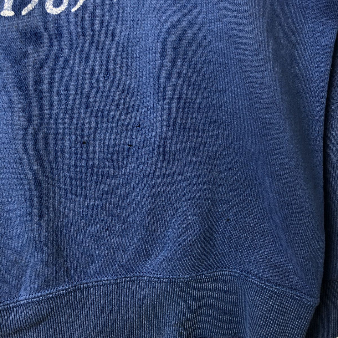 Vintage 80s-90'S Jersey Eagle Print Sweatshirt, Made in USA, Men's XXL cotton navy blue type Vintage Second Hand