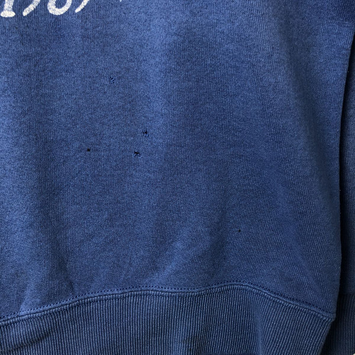 Vintage 80s-90'S Jersey Eagle Print Sweatshirt, Made in USA, Men's XXL cotton navy blue type Vintage Second Hand