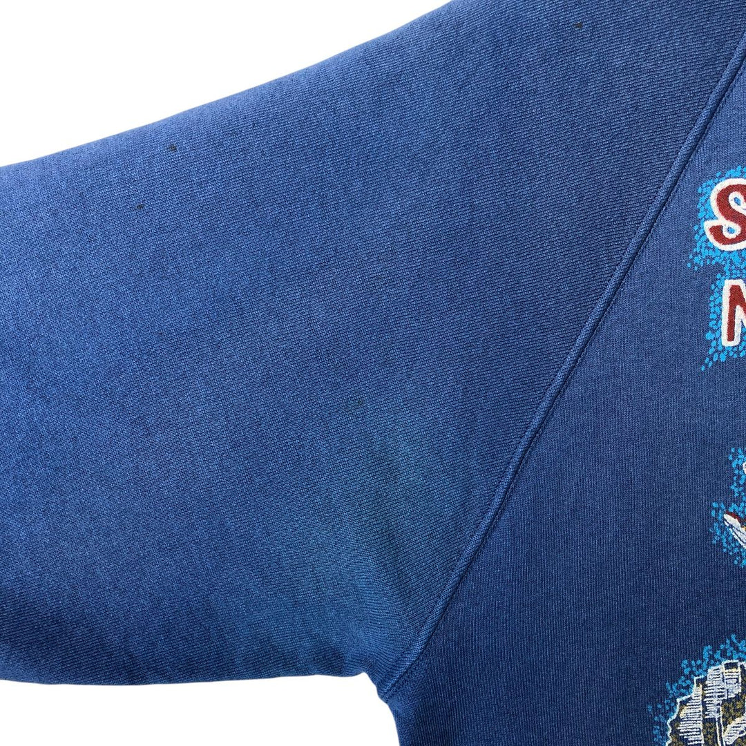 Vintage 80s-90'S Jersey Eagle Print Sweatshirt, Made in USA, Men's XXL cotton navy blue type Vintage Second Hand