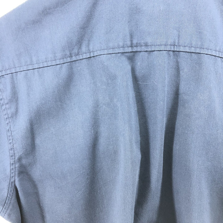 Carhartt Short Sleeve Work Shirt, Box Shirt, Men's Size L polyester navy blue type Vintage Second Hand