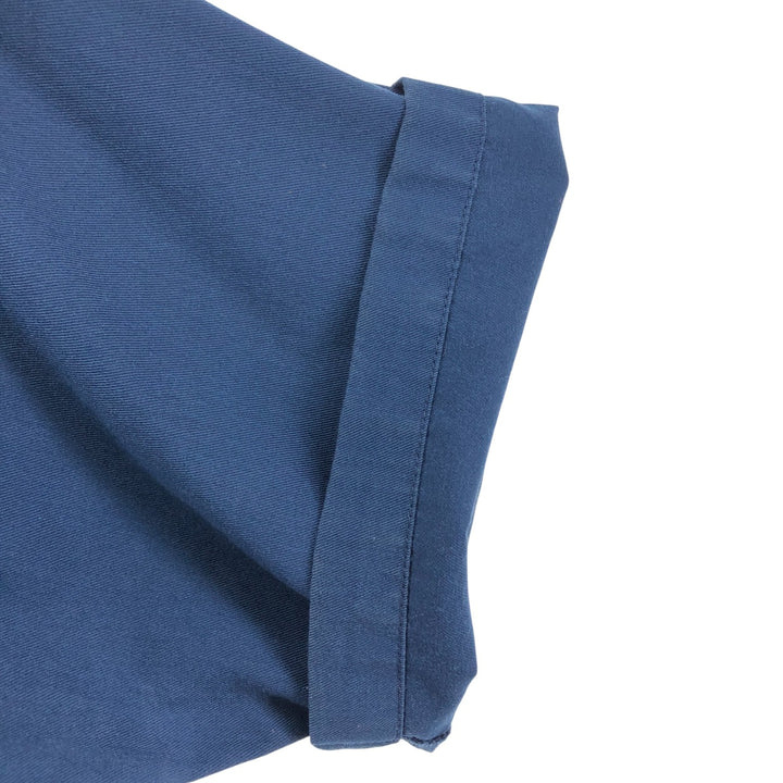 Carhartt Short Sleeve Work Shirt, Box Shirt, Men's Size L polyester navy blue type Vintage Second Hand