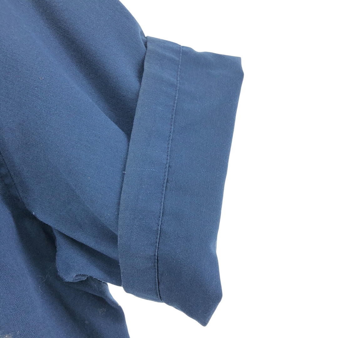Carhartt Short Sleeve Work Shirt, Box Shirt, Men's Size L polyester navy blue type Vintage Second Hand