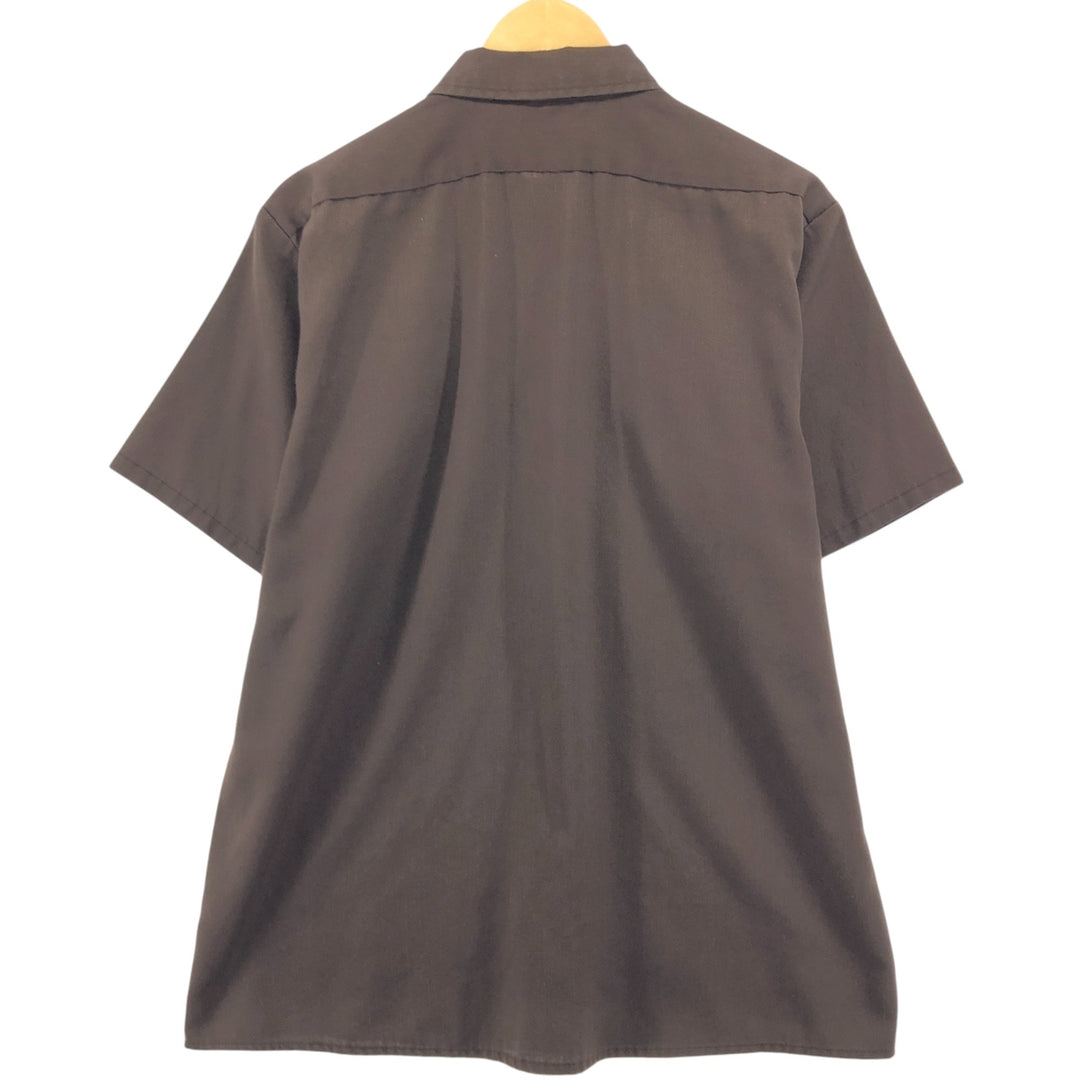 70s~80'S Wrangler BIG BEN Short Sleeve Work Shirt Box Shirt Made in USA Men's L Size Vintage cotton brown type Vintage Second Hand