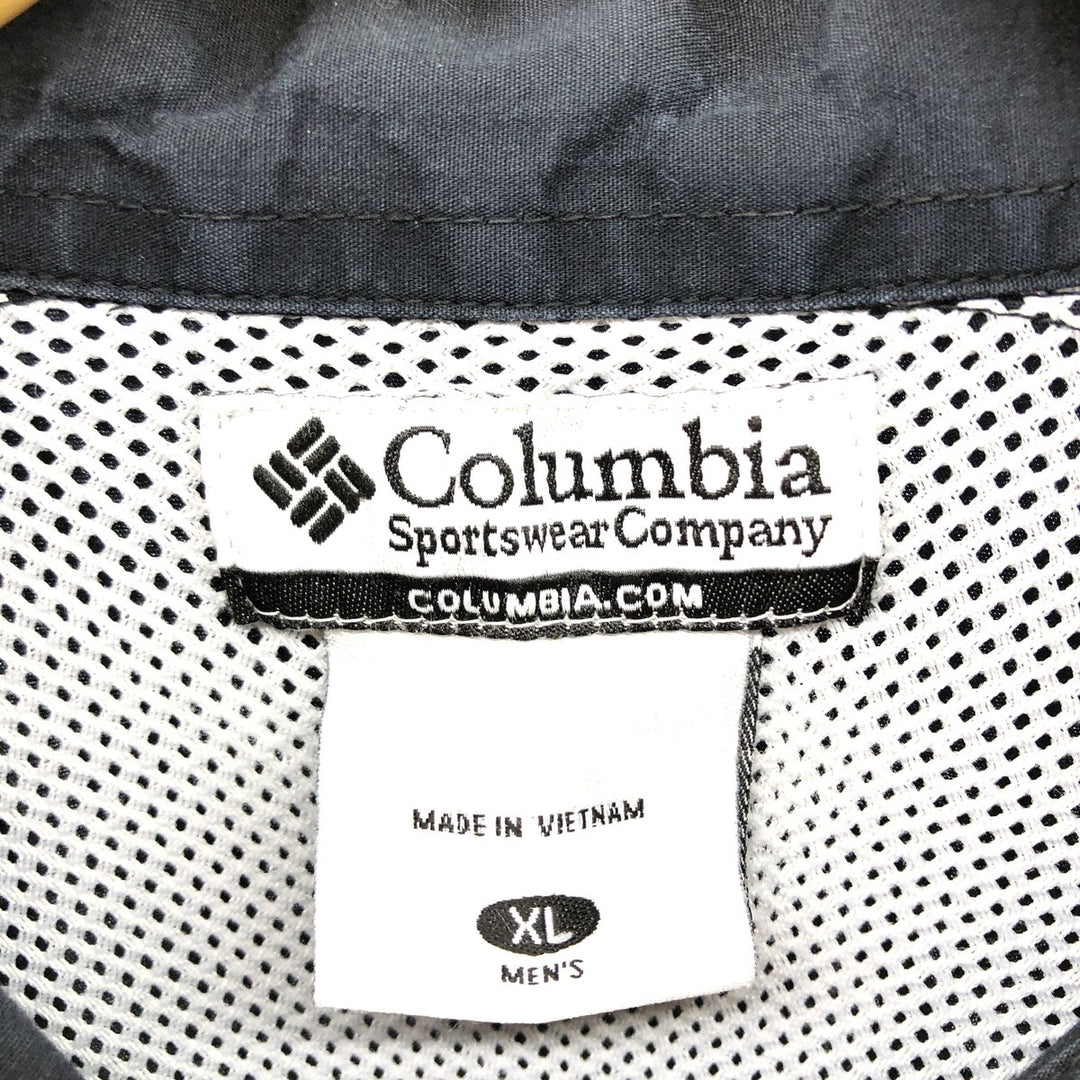 00'S Columbia PFG Hidden Button Down Short Sleeve Fishing Shirt Men's XL cotton black type Vintage Second Hand