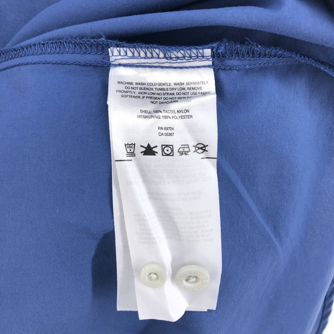 Columbia PFG OMNI-SHADE Button-down Short Sleeve Fishing Shirt, Men's Size L Nylon blue type Vintage Second Hand